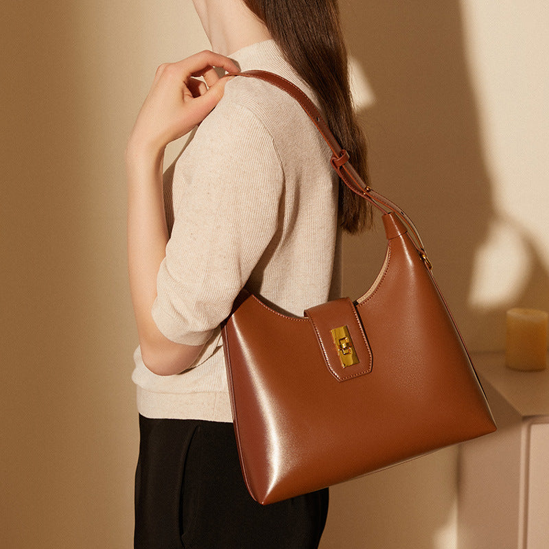 premium leather hobo bag for women - minimalist