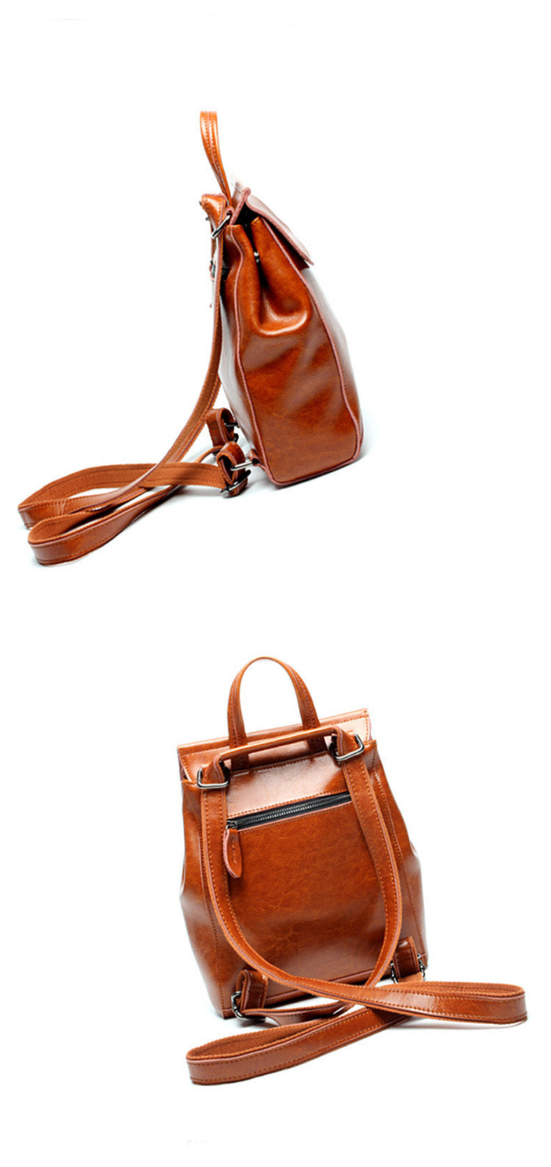 HIMODA leather backpack bag women- details 2