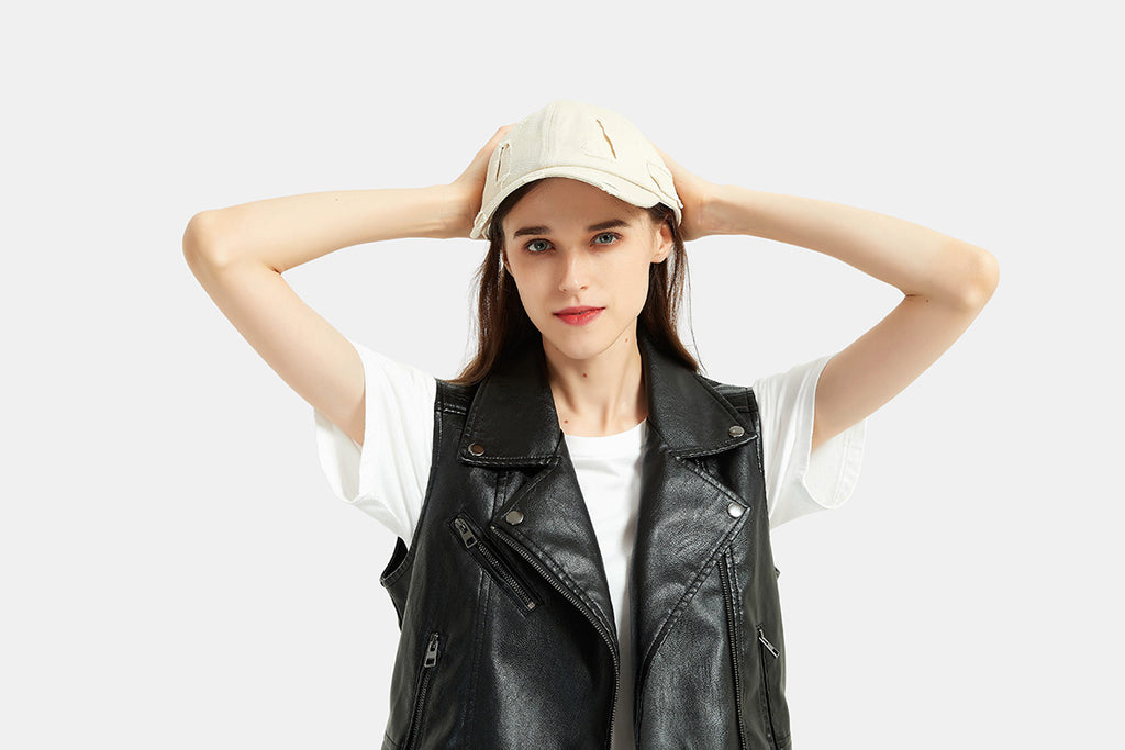 HIMODA raw hem baseball cap-cotton - light beige