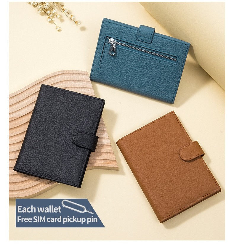 himoda leather passport wallet - minimalist