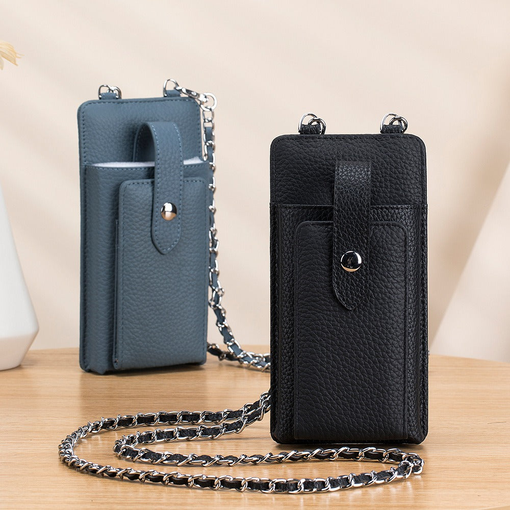 himoda leather crossbody phone bag