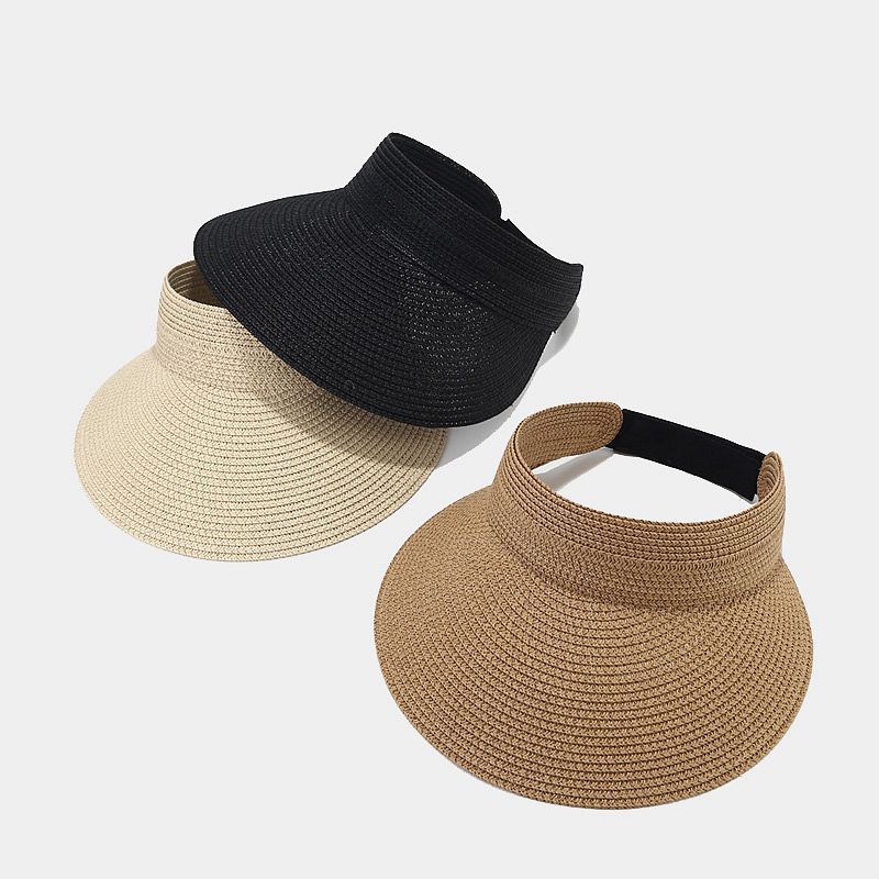 HIMODA straw visor with large brim - packable - 1