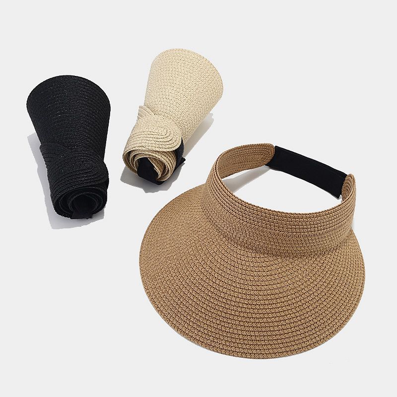 HIMODA straw visor with large brim - packable - 3