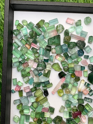 raw tourmaline stones