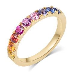 Rainbow Sapphire Stone Ring