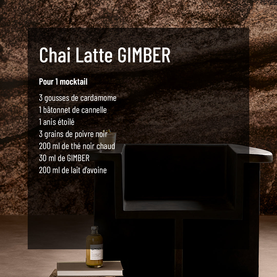 Recette mocktail Chai Latte GIMBER
