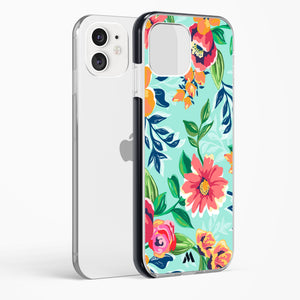 Flower Print on Canvas Impact Drop Protection Case (Apple)