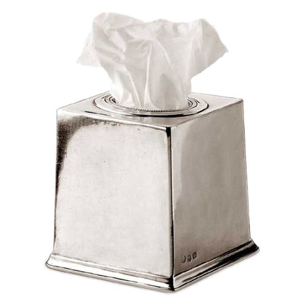 pewter tissue box cover