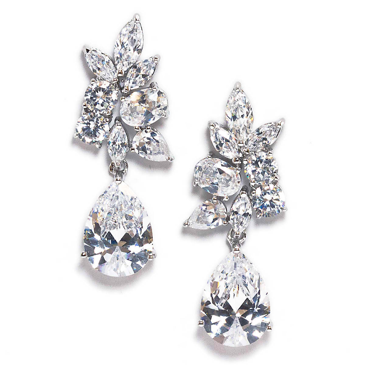 Initial Cubic Zirconia Statement Earrings – P.phoebus Jewelry