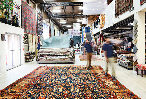 Landry and Arcari Salem Showroom with thousands of Antique and Vintage Rugs