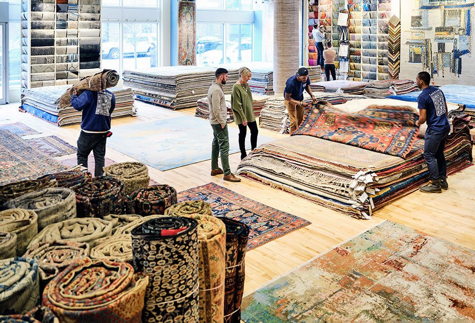 Landry and Arcari Boston Showroom with a huge selection of Oriental and Modern Rugs and Carpet