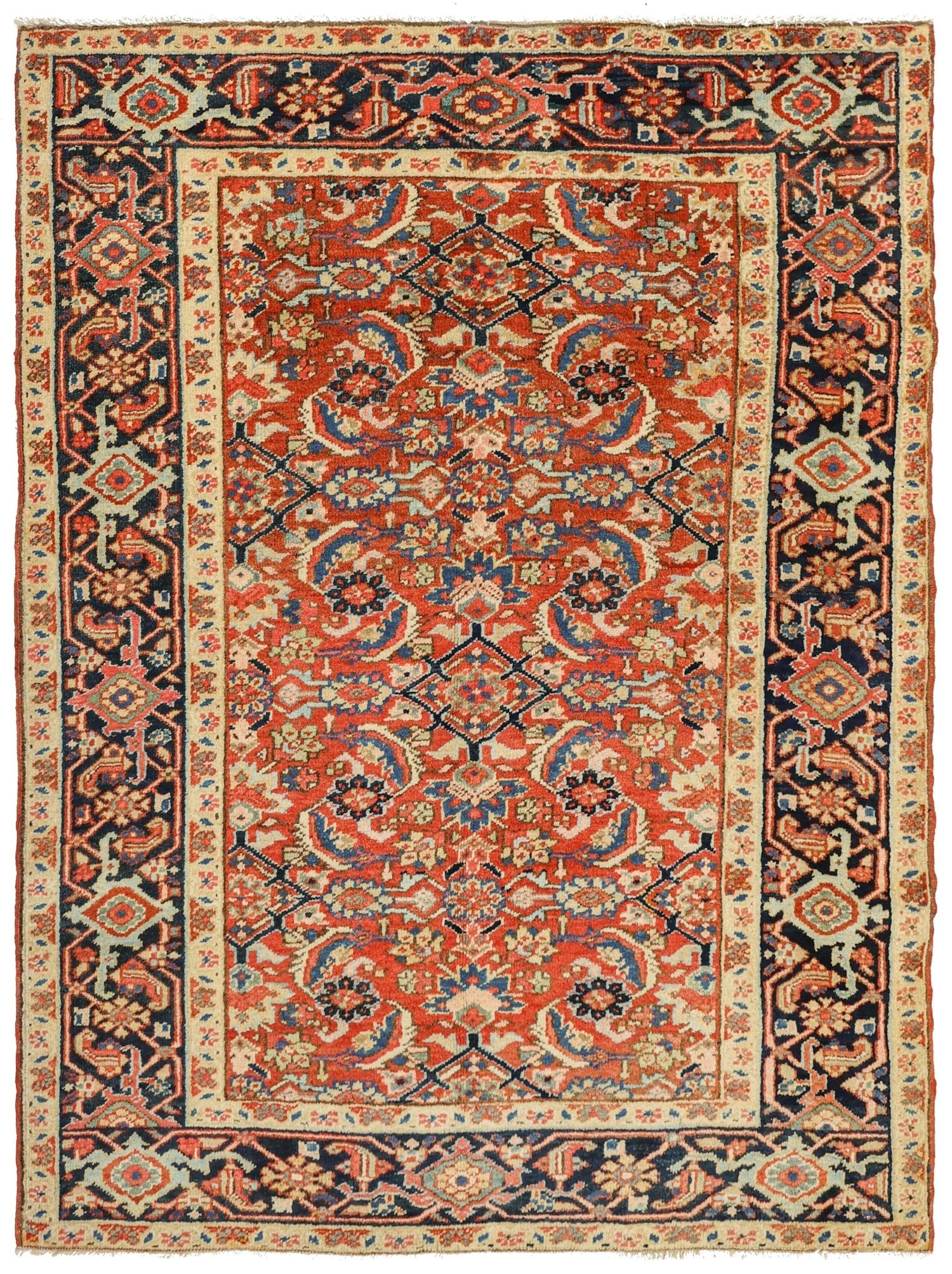 Front Door Rug - Old Persian Heriz Front Door Wool Rug for Sale