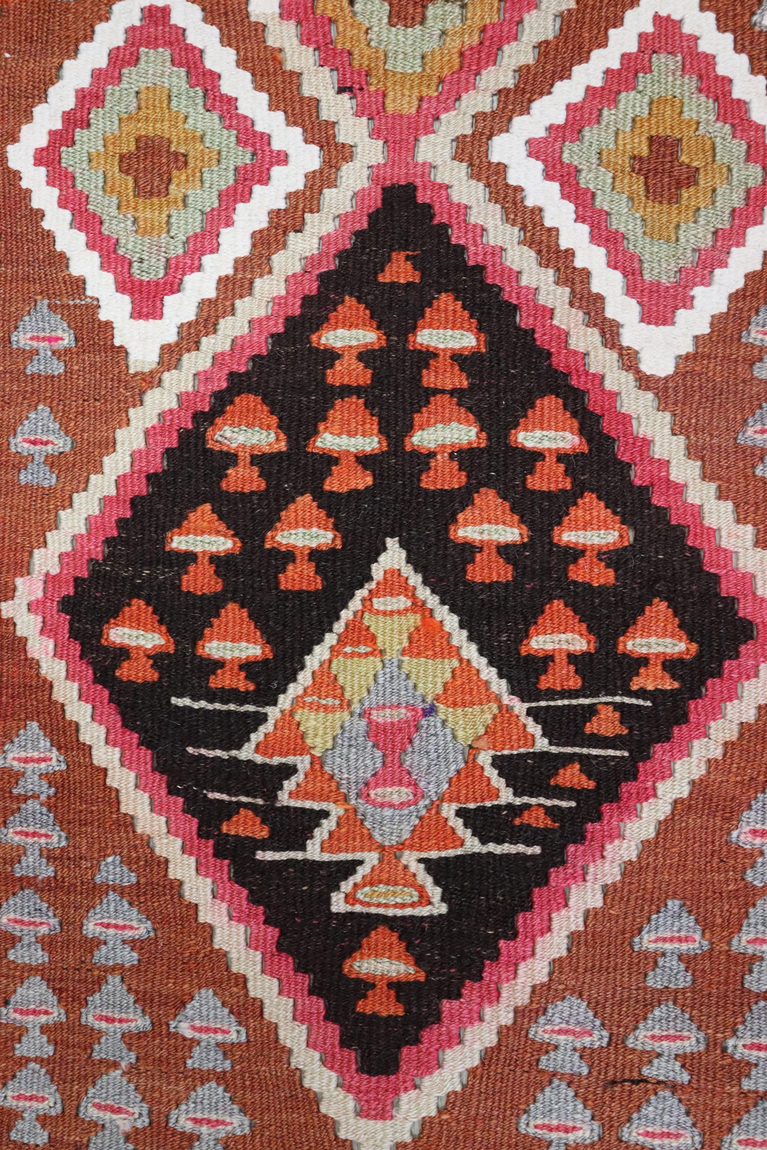 Vintage Qashqai Kilim Handwoven Tribal Rug