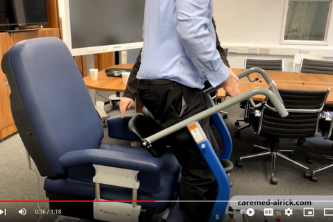 Video demo of the Move Assist standing aid used with the Mobilise CH5 care chair