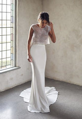 Anna Campbell 2 piece wedding outfit