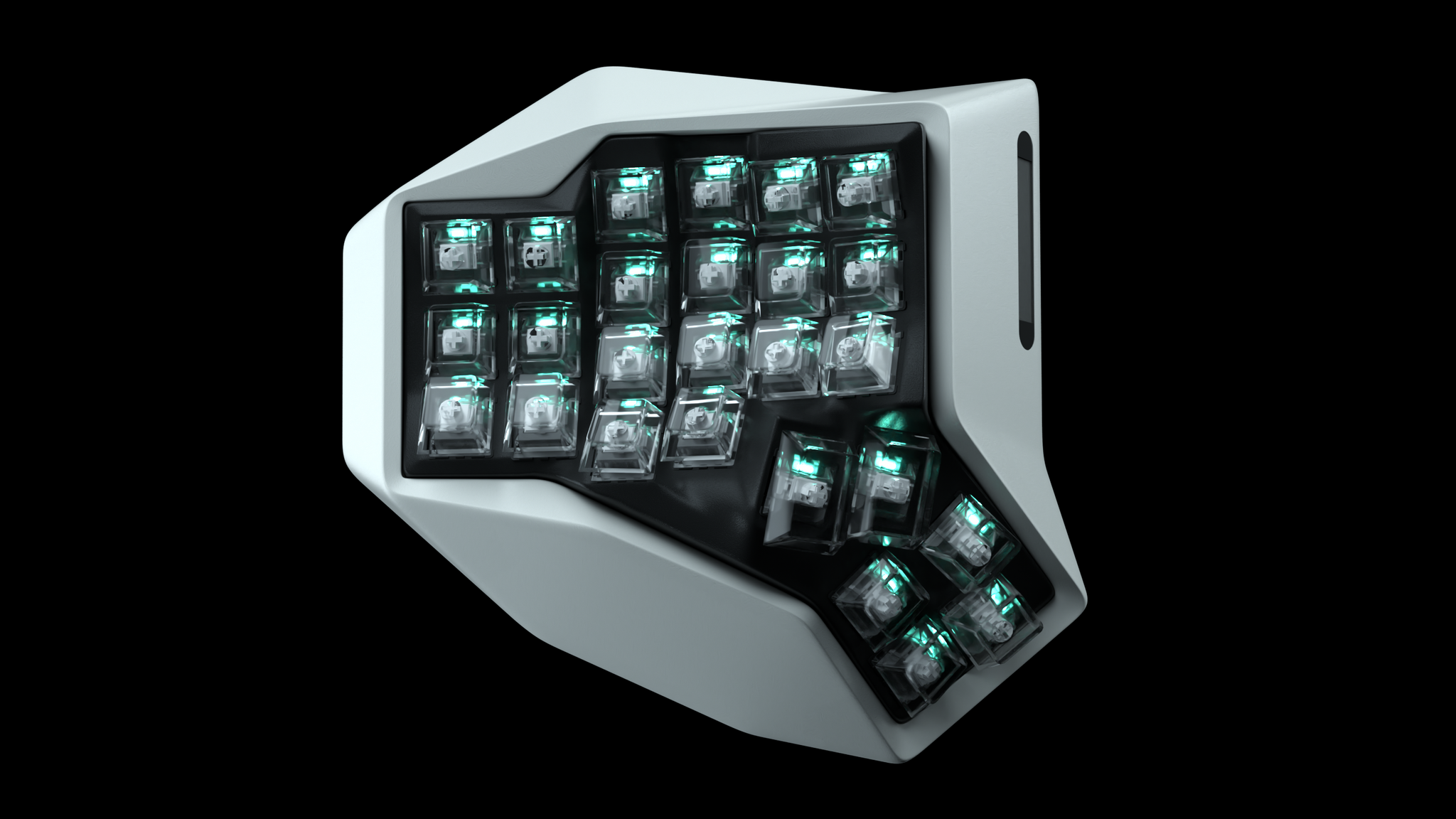 Angry Miao AM HATSU, el primer teclado dividido en 3D inalámbrico con forma orgánica del mundo