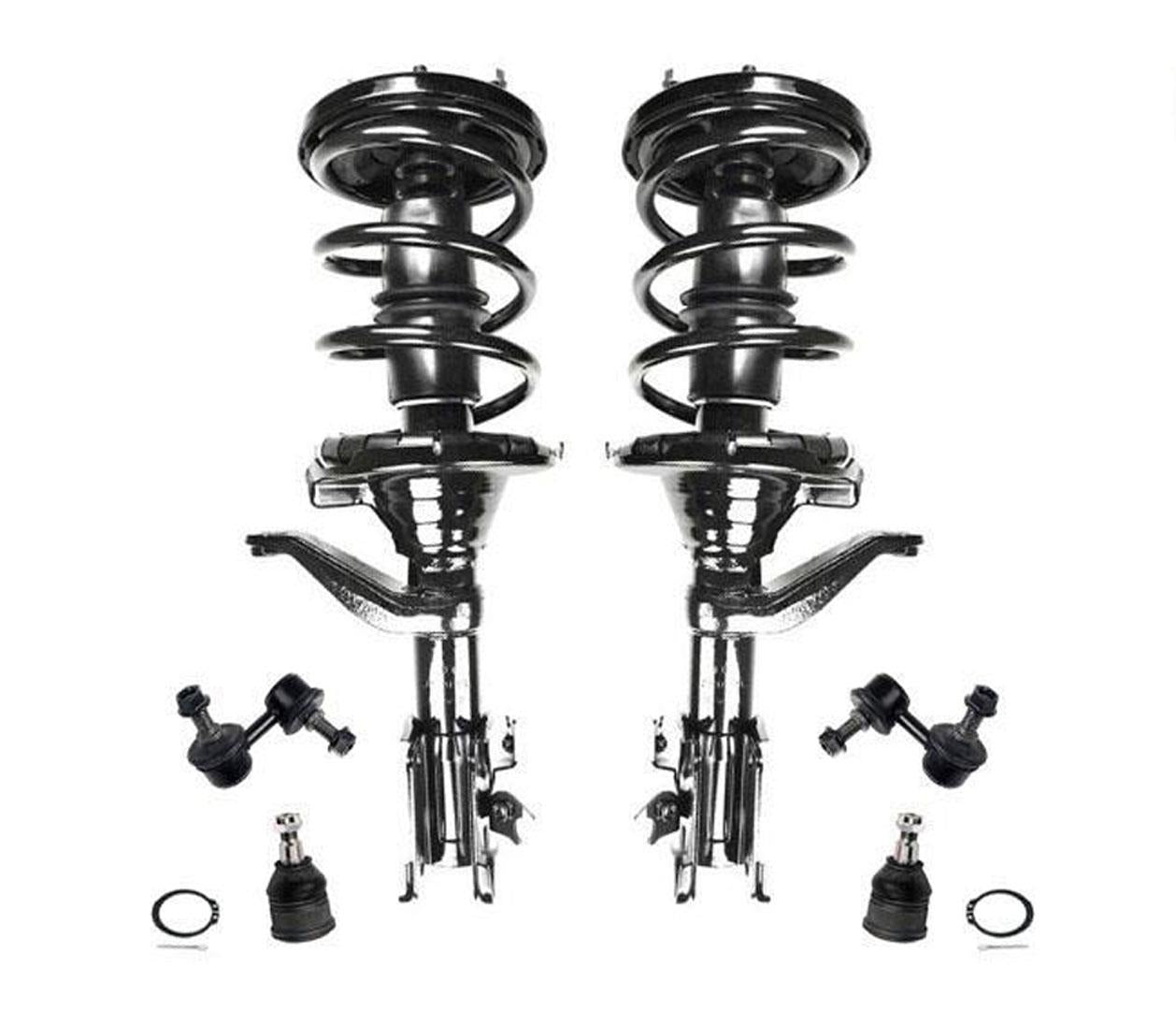 Fits For 2002-2006 Honda CRV Front Complete Struts Sway Bar Links & Ball Joints