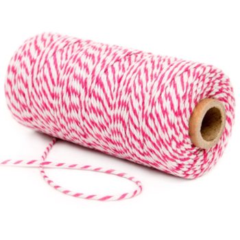 100m/Roll (Red+White) Cotton Bakers Twine String Cord Cotton Rope