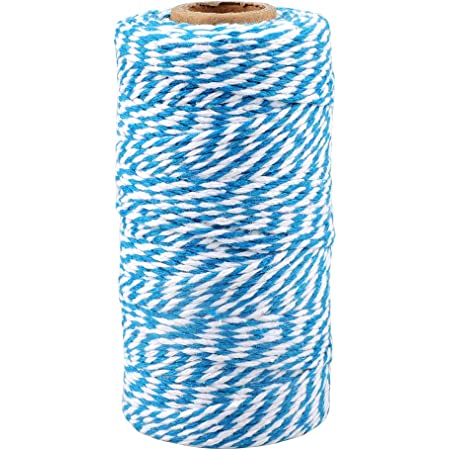 100m/Roll (Red+White) Cotton Bakers Twine String Cord Cotton Rope