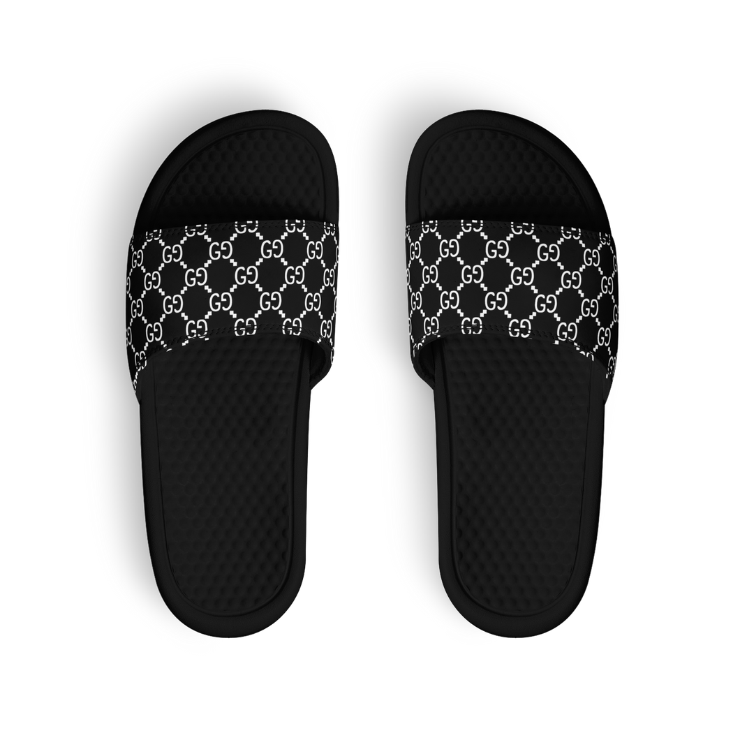 gucci flip flops all black