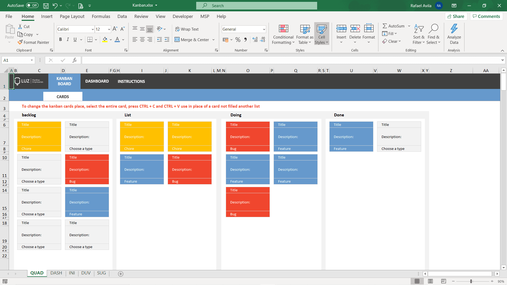 Free Kanban Board Excel Template PRINTABLE TEMPLATES