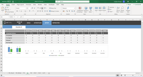 wheel of life template excel