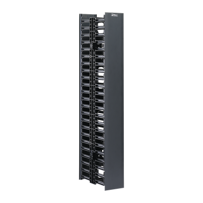 Comprar Organizador Vertical Doble NetRunner, para Rack de 45 Unidades, 170 mm de Ancho, Color Negro en Teldelnorte.com