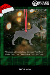 french bull dog christmas ornament