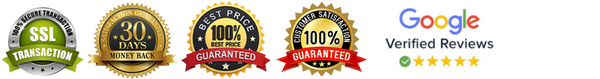 Google five stars rating verified reviews plus website trust badges - PUREUPS 