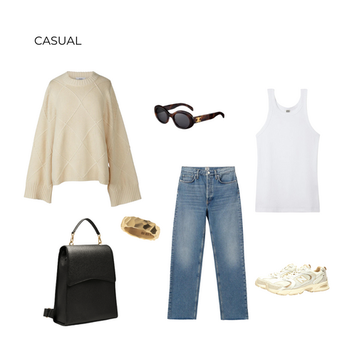 Casual outfit - backpack woman