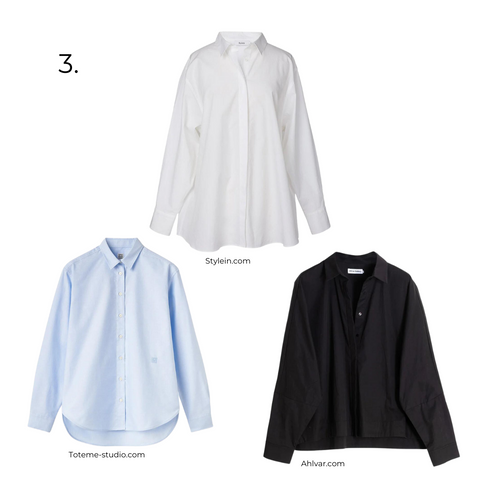 Chemise femme - trois couleurs différentes