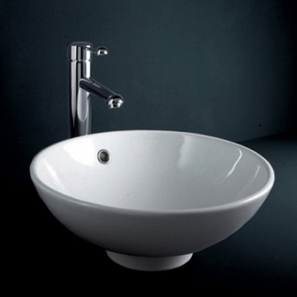 Lavabo Ceramica Per Bagno.Bacinella Lavabo Per Bagno Rotonda Da Appoggio Rak Diana Arredobagnocasa