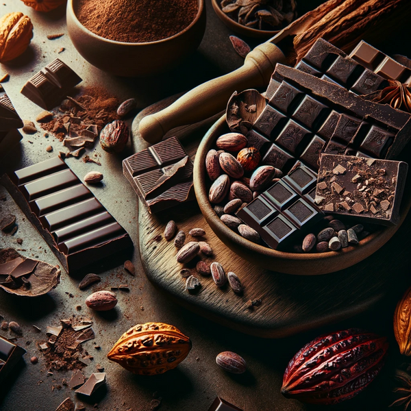 cacao, raw and dark chocolate