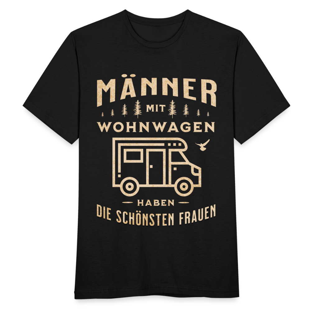 Männer T-Shirt "Männer mit Wohnwagen haben die schönsten Frauen" - Schwarz