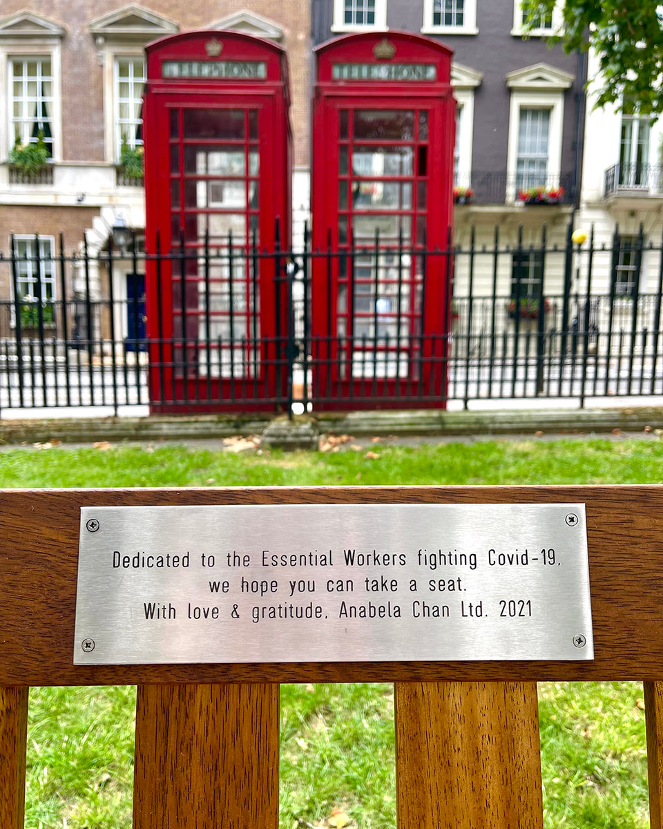 Anabela Chan Joaillerie collectively-endowed bench at Berkeley Square