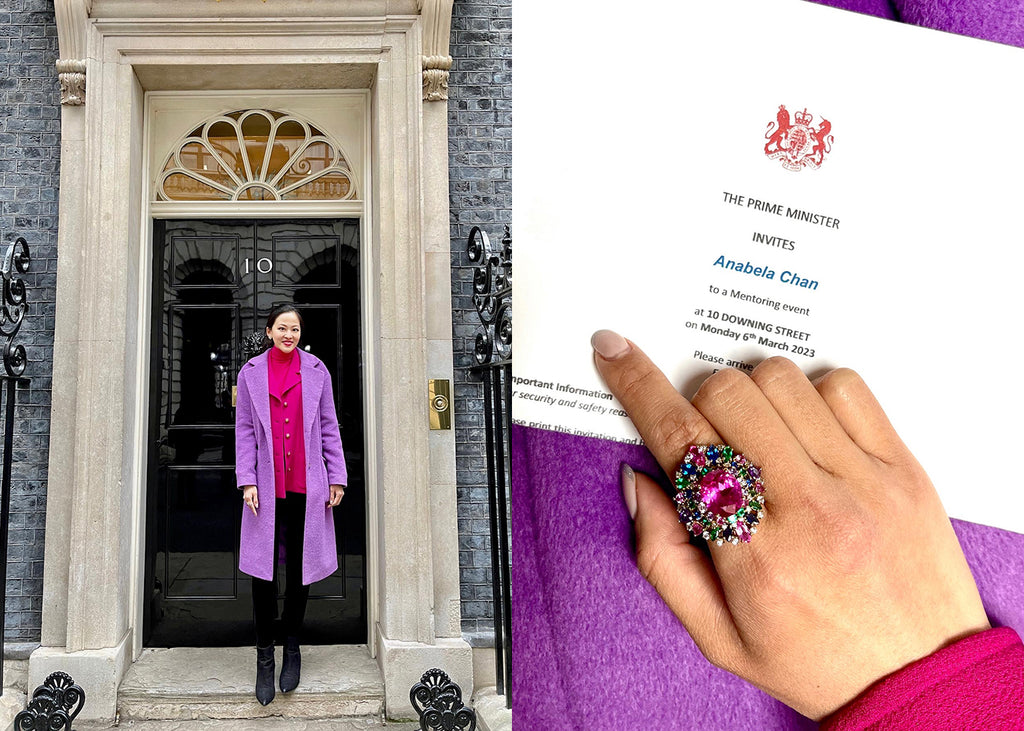 Anabela Chan Joaillerie x  International Women's Day mentoring event with The Girls Network at 10 Downing Street. Picture by Simon Walker / No 10 Downing Street