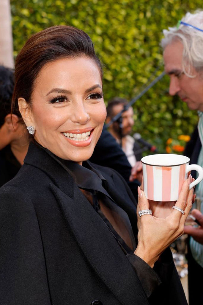 Eva Longoria wears Diamond Cushion Wing Studs to the 2024 BAFTA Tea Party on January 13, 2024 in Beverly Hills, CA