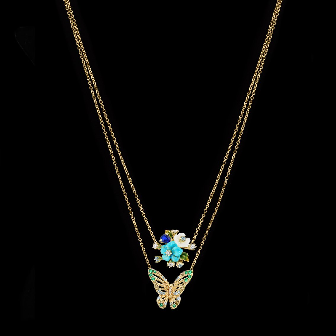 White Butterfly Charm Necklace – Anabela Chan Joaillerie