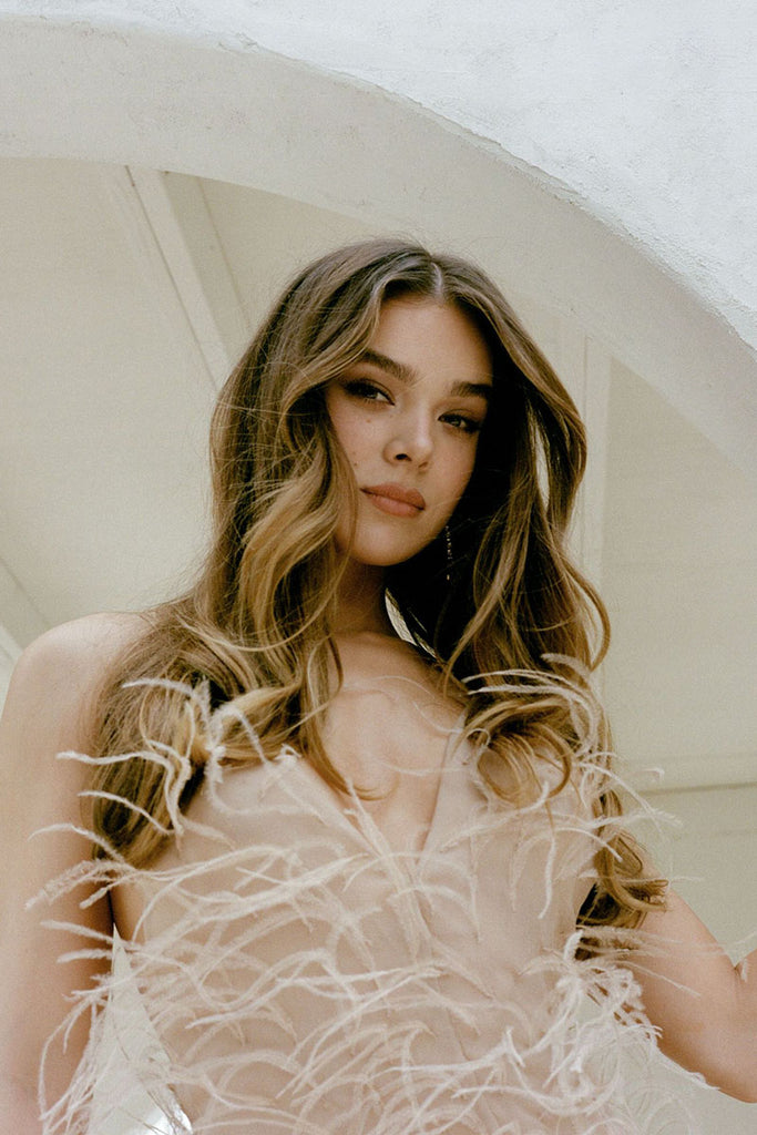 Hailee Steinfeld wearing Anabela Chan Joaillerie Aqua Ray Earrings for The Laterals Magazine Issue 8 released on June 22 2023