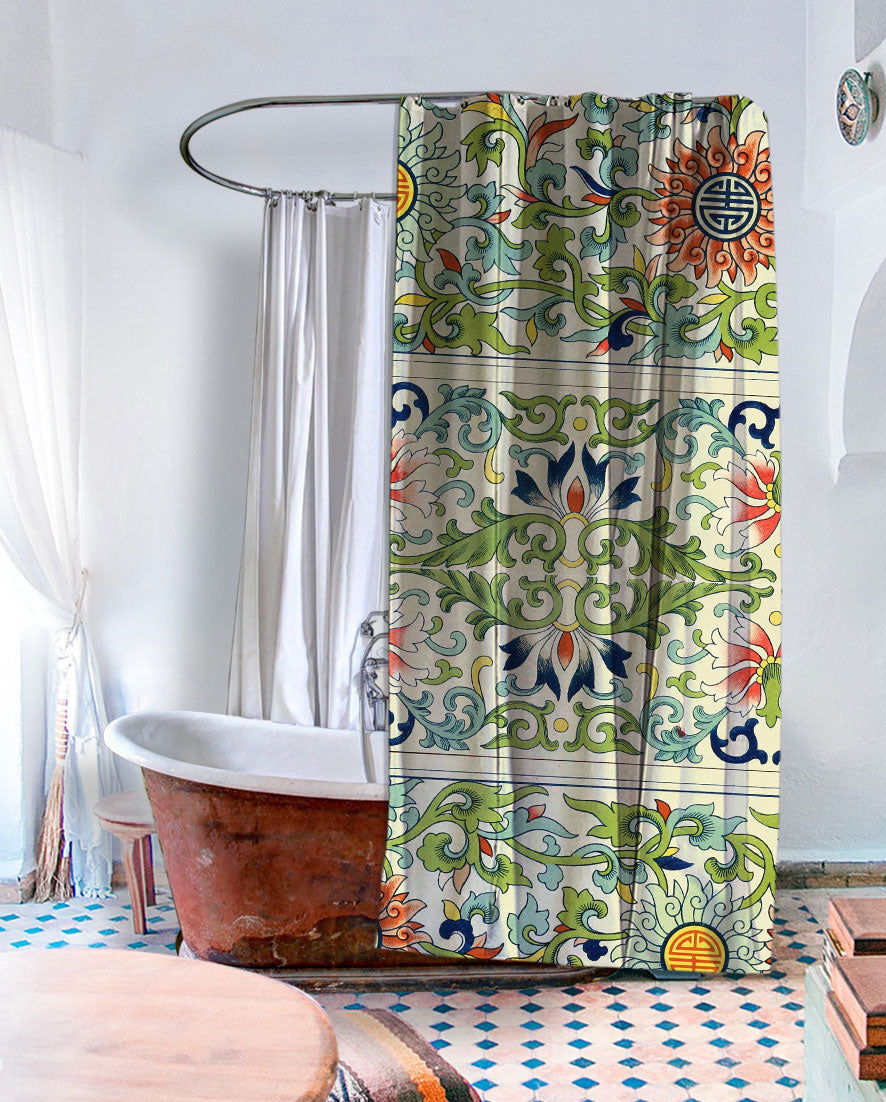 vintage shower curtains