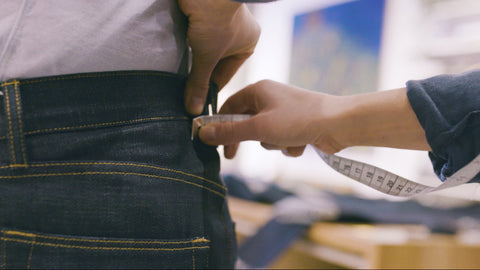 measuring jeans