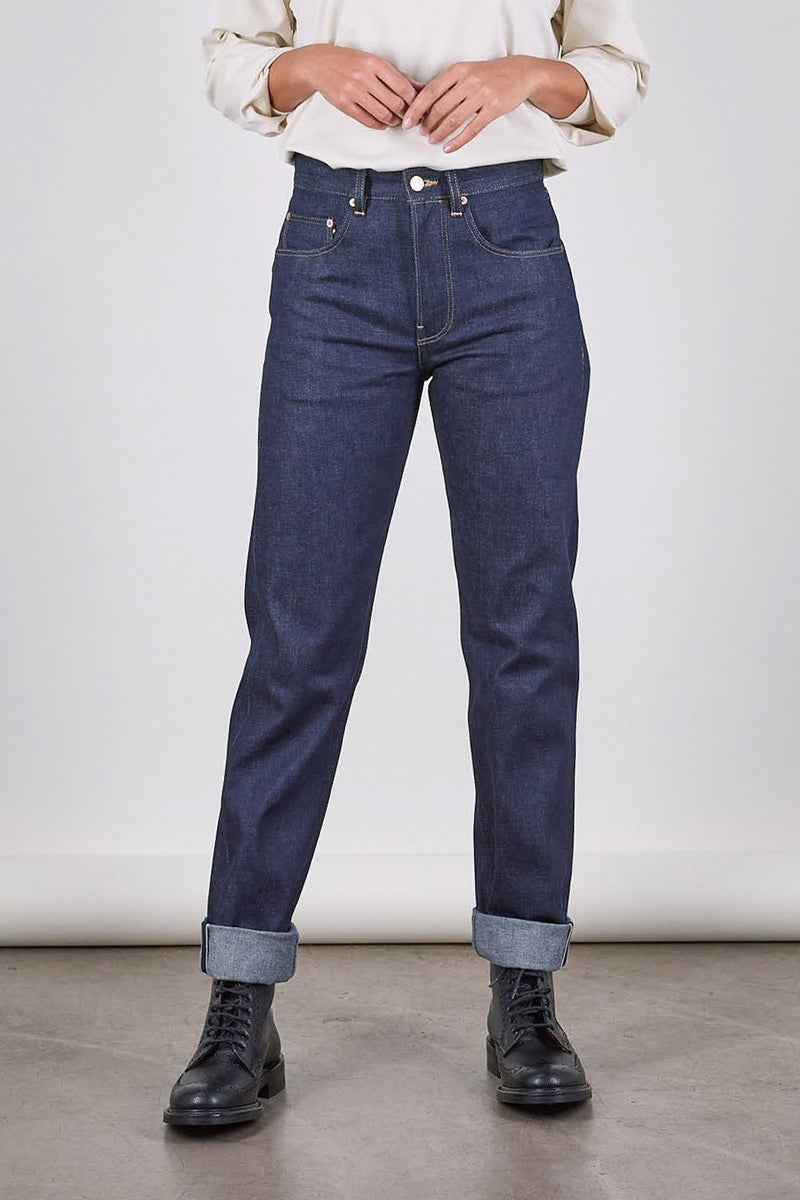 WC2 Relaxed Tapered Indigo 14oz Japanese Raw Selvedge Womens Jeans |  Blackhorse Lane Ateliers – Blackhorse Lane Ateliers