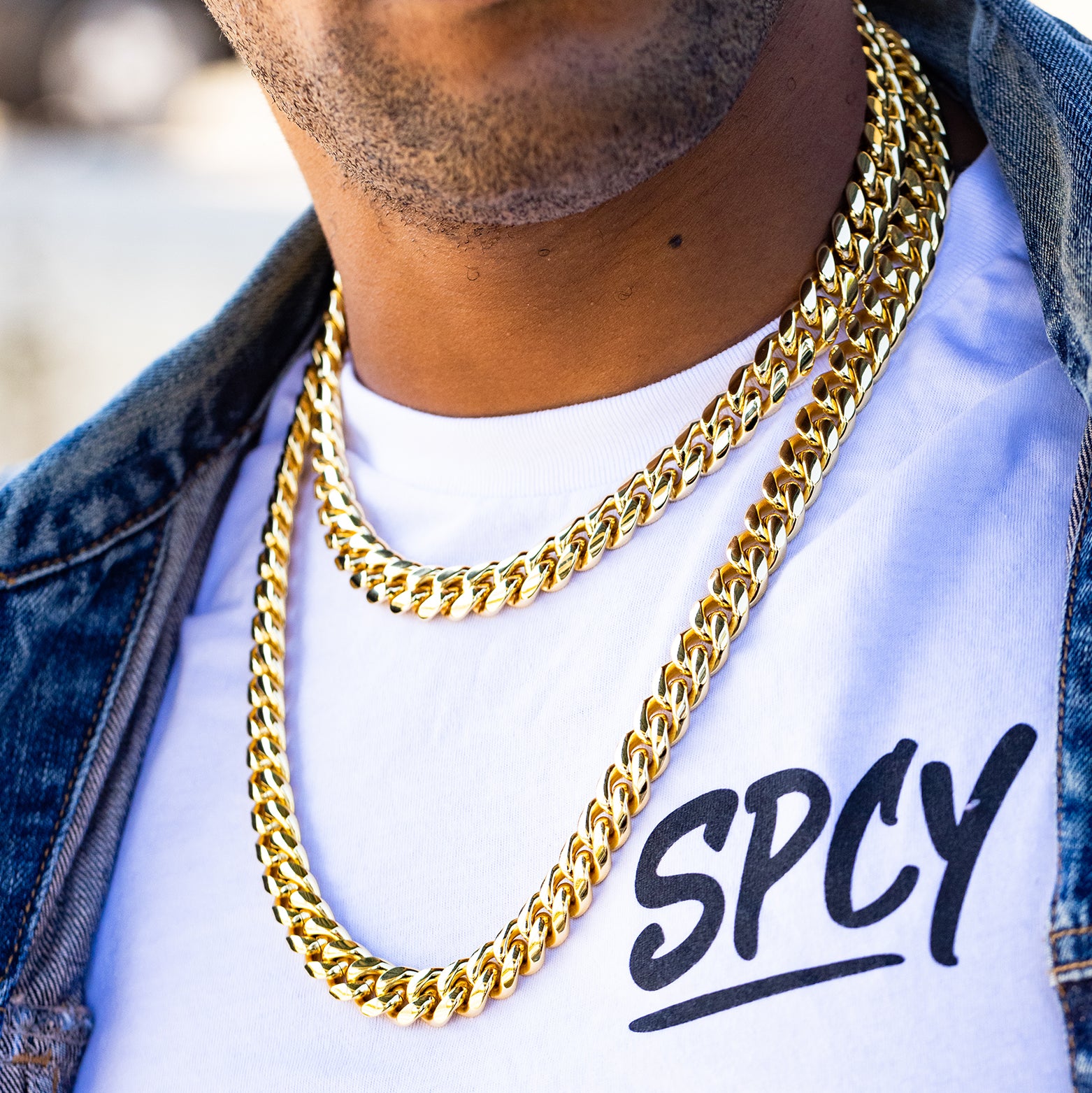 12mm GOLD Miami Cuban Chain - SpicyIce product image