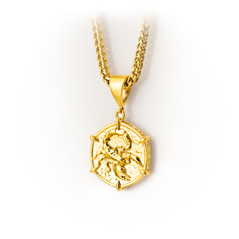 14k Gold Scorpio Diamond Necklace – David's House of Diamonds