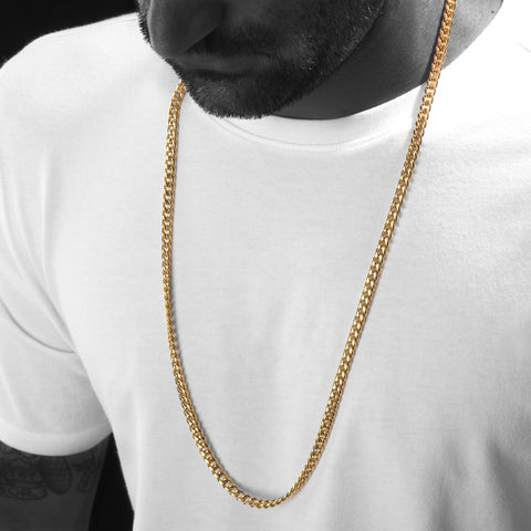 12mm 24“ Miami Cuban Link Chain lated Over Silver for Sale in