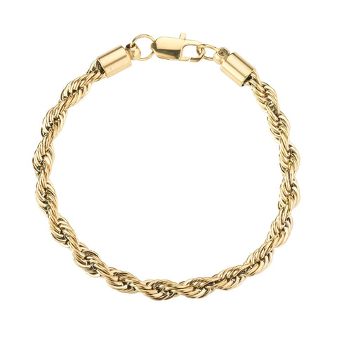 6MM Rope Bracelet - Yellow Gold – CustomCutsJewelry