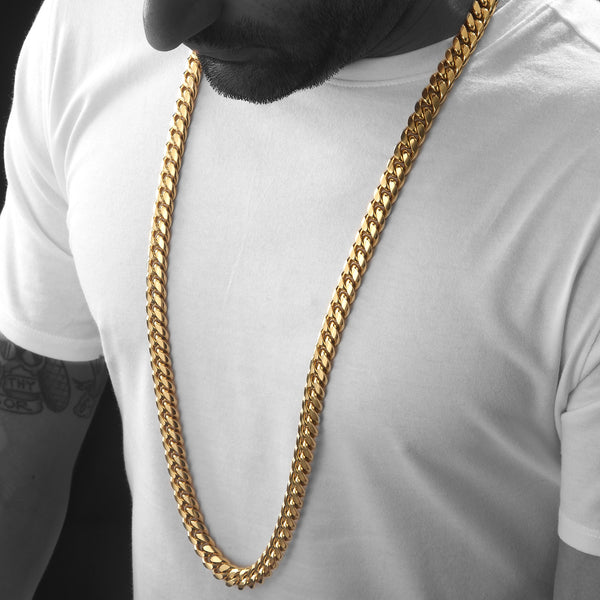 12mm Gold Miami Cuban Chain – SpicyIce