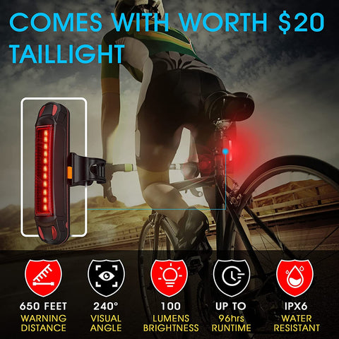 Bike Lights 6000/7000 Lumens Super Bright 3LED Front