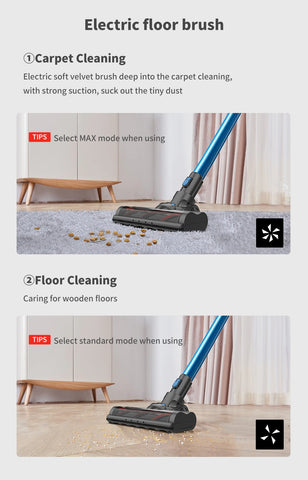 Cordless Vacuum Cleaner, 23000Pa Powerful Suction, LED Touch