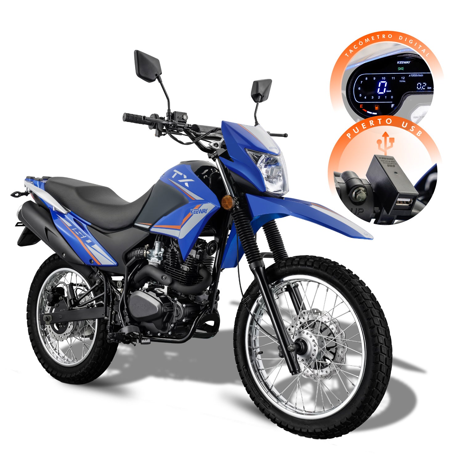 Keeway TX150. 150Cc  Motor Monocilindro Enfriado Por Aire. 2 Valvulas. - Carbone Store Panamá product image